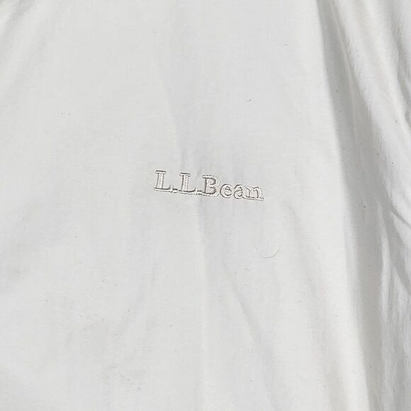 L.L. Bean Jacket Mens XXL Tall Zip Front Nylon O UF44 Full Zip White Pockets - Picture 5 of 8